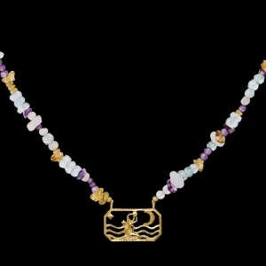 Cheap Zodiac Air Aquarius Necklace Halskjeder