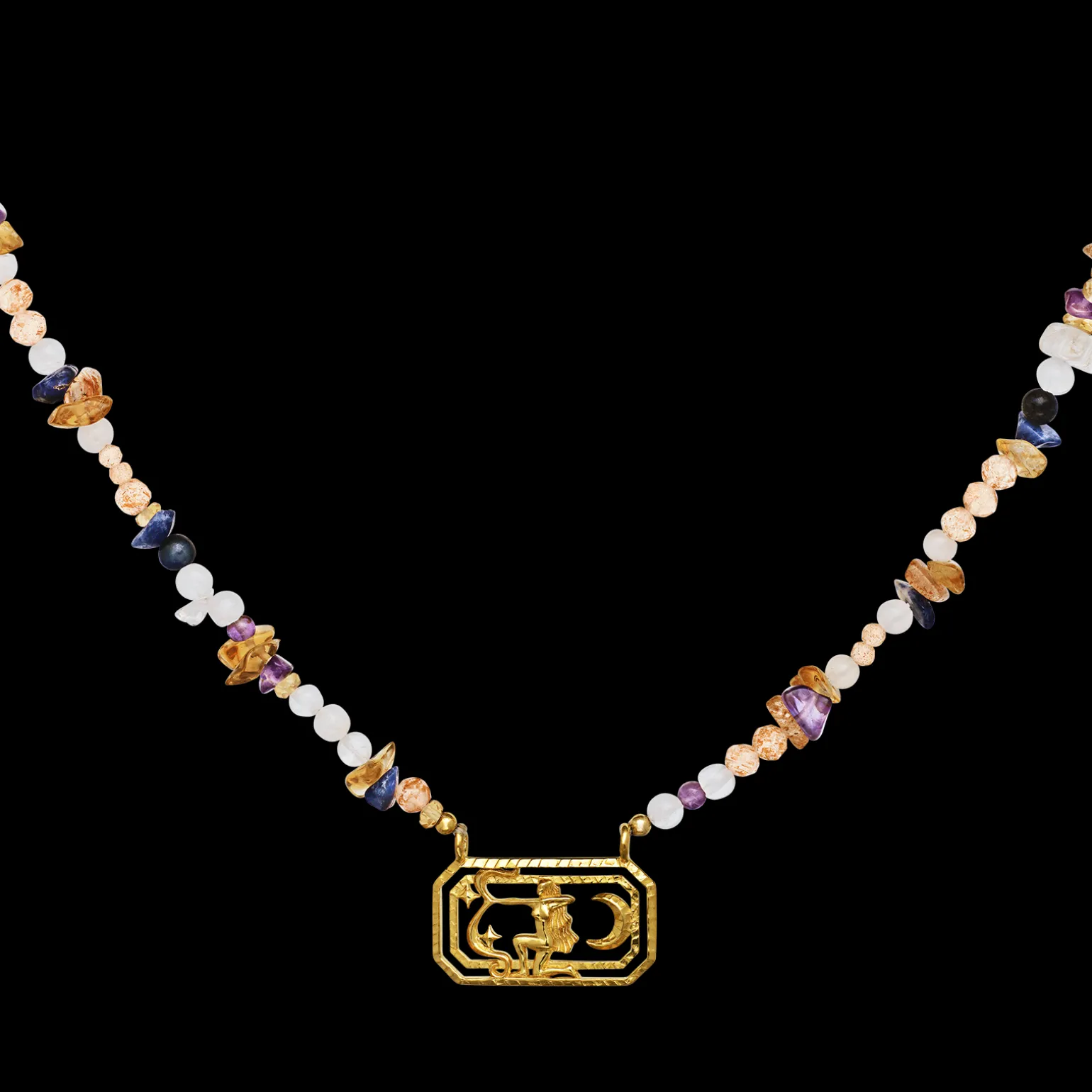 zodiac_fire_sagittarius_n_2.webp Fashion Zodiac Fire Sagittarius Necklace Halskjeder